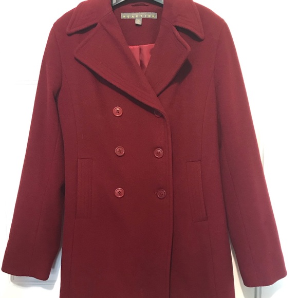 Burgundy Peacoat - Picture 1 of 5